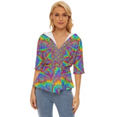 Mandala, Pattern, Abstraction, Colorful, Hd Phone Lightweight Drawstring Hooded Top by nateshop