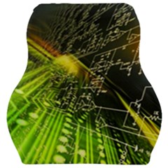 Machine Technology Circuit Electronic Computer Technics Detail Psychedelic Abstract Pattern Car Seat Velour Cushion  by Sarkoni