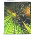 Machine Technology Circuit Electronic Computer Technics Detail Psychedelic Abstract Pattern 8  x 10  Softcover Notebook View2