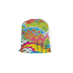 Vintage 1960s Psychedelic Drawstring Pouch (small) by Sarkoni