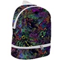 Trippy Dark Psychedelic Zip Bottom Backpack View2