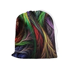 Abstract Psychedelic Drawstring Pouch (xl) by Sarkoni