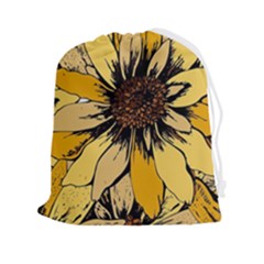 Colorful Seamless Floral Pattern Drawstring Pouch (2xl) by Sarkoni
