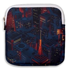 Architecture City Pixel Art Mini Square Pouch by Sarkoni