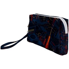 Architecture City Pixel Art Wristlet Pouch Bag (small) by Sarkoni