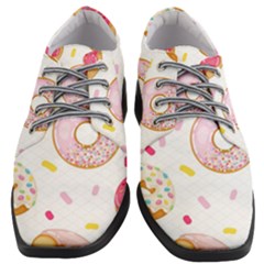 Vector Donut Seamless Pattern Women Heeled Oxford Shoes by Grandong