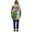 Peacock Art Kids  Hooded Longline Puffer Jacket View4