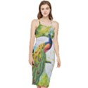 Peacock Art Bodycon Cross Back Summer Dress View1