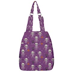 Skull Halloween Pattern Center Zip Backpack by Ndabl3x