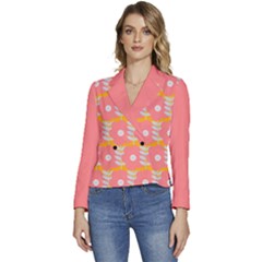 Flowers Women s Long Sleeve Revers Collar Cropped Jacket by flowerland