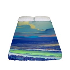 Digital Art Fantasy Landscape Fitted Sheet (full/ Double Size) by uniart180623