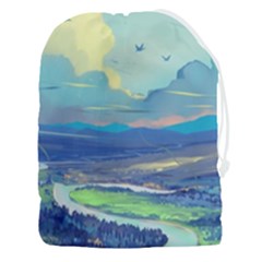 Digital Art Fantasy Landscape Drawstring Pouch (3xl) by uniart180623