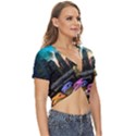 Teenage Mutant Ninja Turtles Leonardo Raphael Michelangelo Donatello Twist Front Crop Top View3