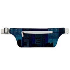 Pixel Art Night City Japan Active Waist Bag by Sarkoni