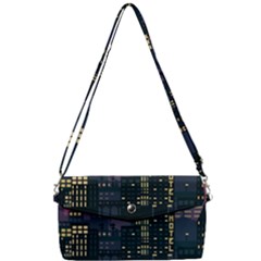 Pixel Art City Removable Strap Clutch Bag by Sarkoni