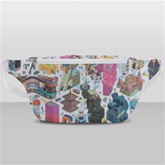 City Pattern Pixel Art Japan Waist Bag  by Sarkoni