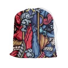 Japan Art Aesthetic Drawstring Pouch (2xl) by Sarkoni