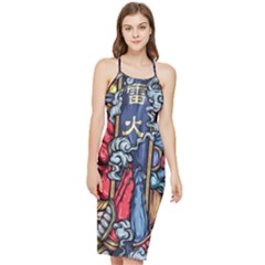 Japan Art Aesthetic Bodycon Cross Back Summer Dress by Sarkoni