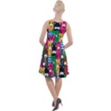 Cats Funny Colorful Pattern Texture Knee Length Skater Dress View2