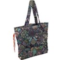 Digital Art Triangle Pattern Texture Mosaic Drawstring Tote Bag View2