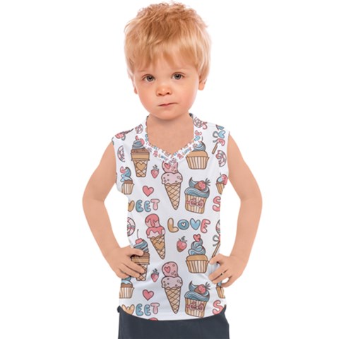 Love Pattern Texture Kids  Sport Tank Top by Grandong