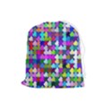 Texture Colorful Abstract Pattern Drawstring Pouch (Large) View1