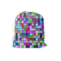 Texture Colorful Abstract Pattern Drawstring Pouch (Large) View2