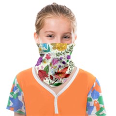 Colorful Flower Abstract Pattern Face Covering Bandana (kids) by Grandong
