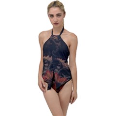 Fractal Digital Art Pattern Go With The Flow One Piece Swimsuit by Grandong