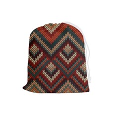 Pattern Knitting Texture Drawstring Pouch (large) by Grandong