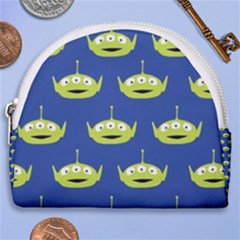 Alien Pattern Horseshoe Style Canvas Pouch by Ndabl3x