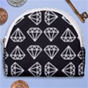 Black Diamond Pattern Horseshoe Style Canvas Pouch View1