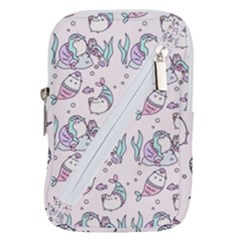 Cartoon Cat Cute Animal Kawaii Pastel Pattern Belt Pouch Bag (small) by Ndabl3x