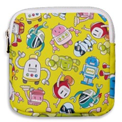 Robot Pattern Mini Square Pouch by Ndabl3x
