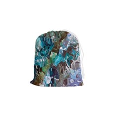 October Blend  Drawstring Pouch (small) by kaleidomarblingart