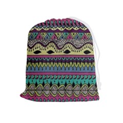 Aztec Design Drawstring Pouch (xl) by nateshop