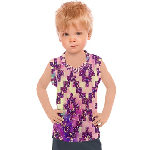 Cute Glitter Aztec Design Kids  Sport Tank Top by nateshop