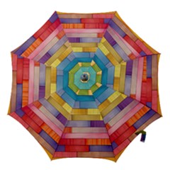 Rainbow Wood Hook Handle Umbrellas (large) by zappwaits