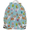 Welsh Corgis Dog Boba Tea Bubble Tea Cute Kawaii Top Flap Backpack View3