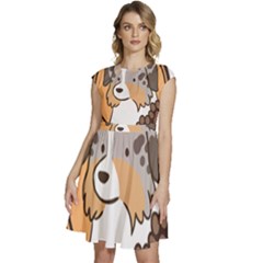 Gift For Her/him Cap Sleeve High Waist Dress by hizuto