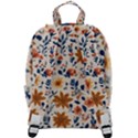Boho Flowers Seamless Patternn Zip Up Backpack View3