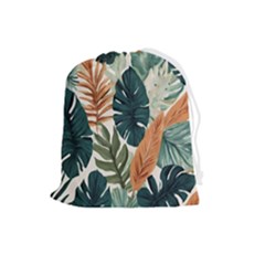 Tropical Leaf Drawstring Pouch (large) by Jack14
