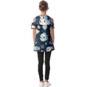 Fish pattern Fold Over Open Sleeve Top View2