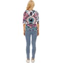 Eyes pattern Lightweight Drawstring Hooded Top View4