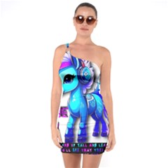 Pinkie Pie  One Shoulder Ring Trim Bodycon Dress by Internationalstore