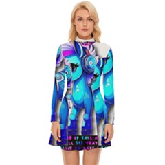 Pinkie Pie  Long Sleeve Velour Longline Dress by Internationalstore