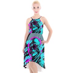 Aesthetic Art  High-low Halter Chiffon Dress  by Internationalstore