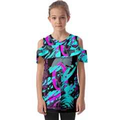 Aesthetic Art  Fold Over Open Sleeve Top by Internationalstore