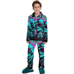 Aesthetic Art  Kids  Long Sleeve Velvet Pajamas Set by Internationalstore