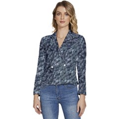 Ceramics Broken  Women s Long Sleeve Revers Collar Cropped Jacket by Internationalstore